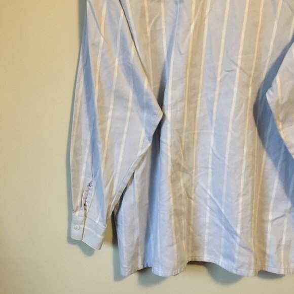 Vintage Canadian 100% Cotton Vertical Stripe Button Down Shirt - Picture 7 of 16